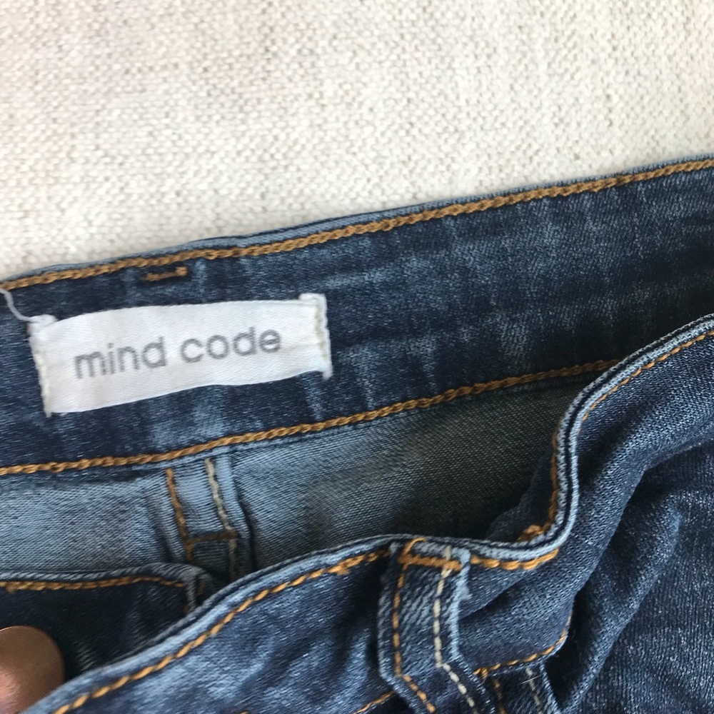 Mind Code Stretch Skinny Destroyed Jeans Size 9 - image 3